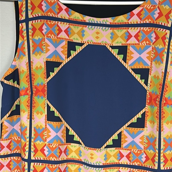 Mara Hoffman colorful geometric print shift dress size XS / S, round hem - Picture 3 of 7